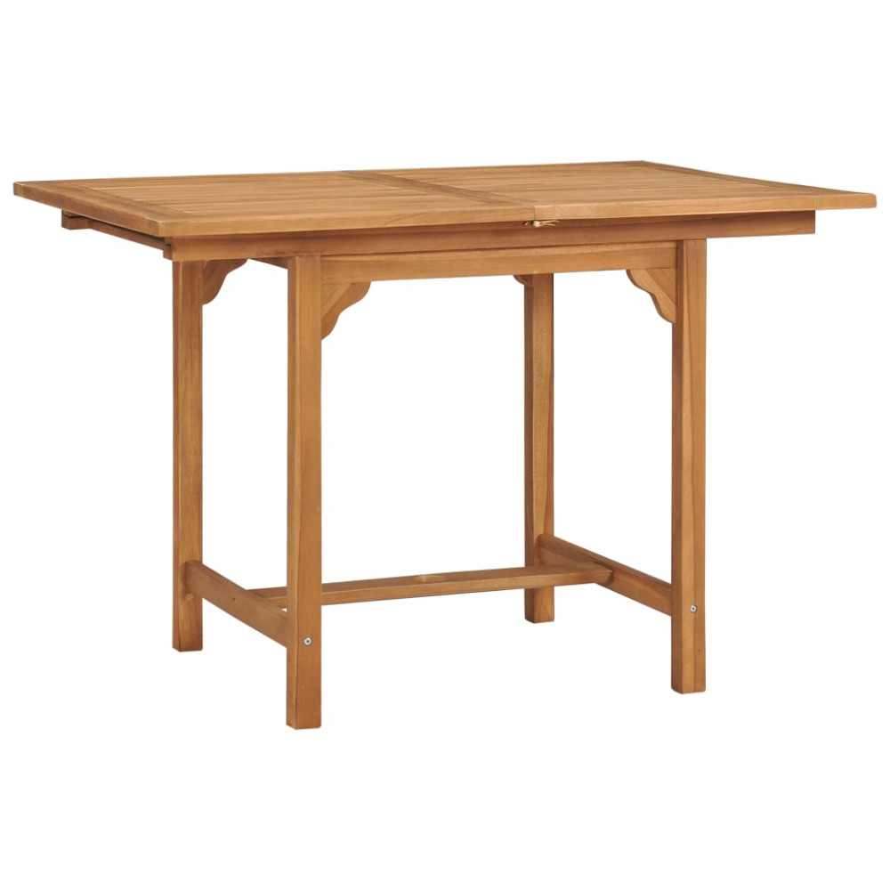 Produktbild för Trädgårdsbord utdragbart (110-160)x80x75cm massiv teak