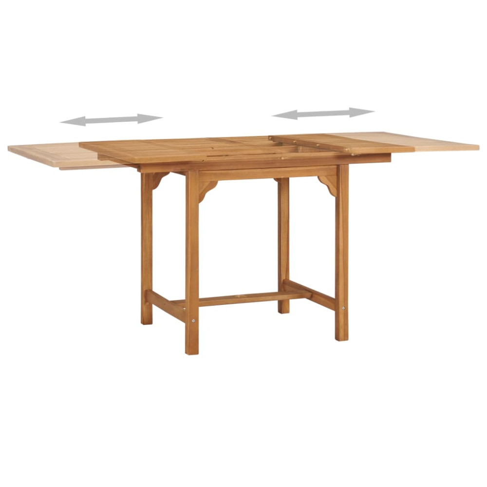 Produktbild för Trädgårdsbord utdragbart (110-160)x80x75cm massiv teak