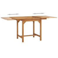 Produktbild för Trädgårdsbord utdragbart (110-160)x80x75cm massiv teak