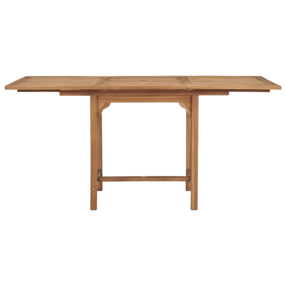 Produktbild för Trädgårdsbord utdragbart (110-160)x80x75cm massiv teak