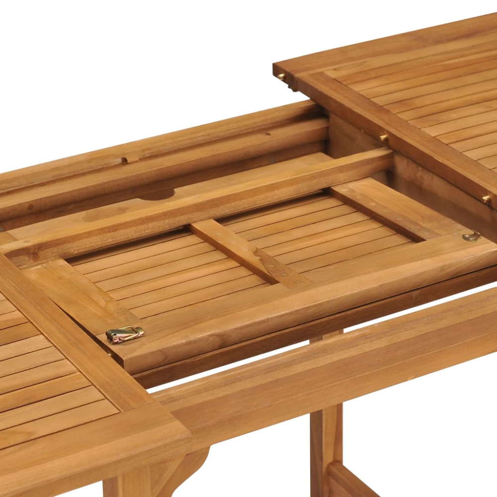 Produktbild för Trädgårdsbord utdragbart (110-160)x80x75cm massiv teak