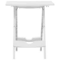 Produktbild för Hopfällbart trädgårdsbord 44,5x38,5x50 cm vit