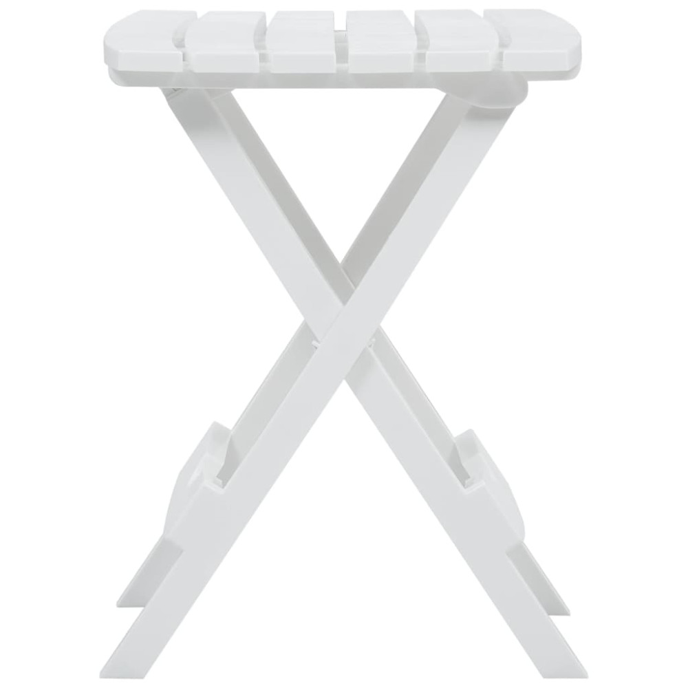 Produktbild för Hopfällbart trädgårdsbord 44,5x38,5x50 cm vit