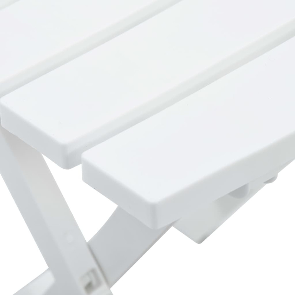Produktbild för Hopfällbart trädgårdsbord 44,5x38,5x50 cm vit