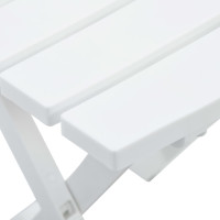 Produktbild för Hopfällbart trädgårdsbord 44,5x38,5x50 cm vit