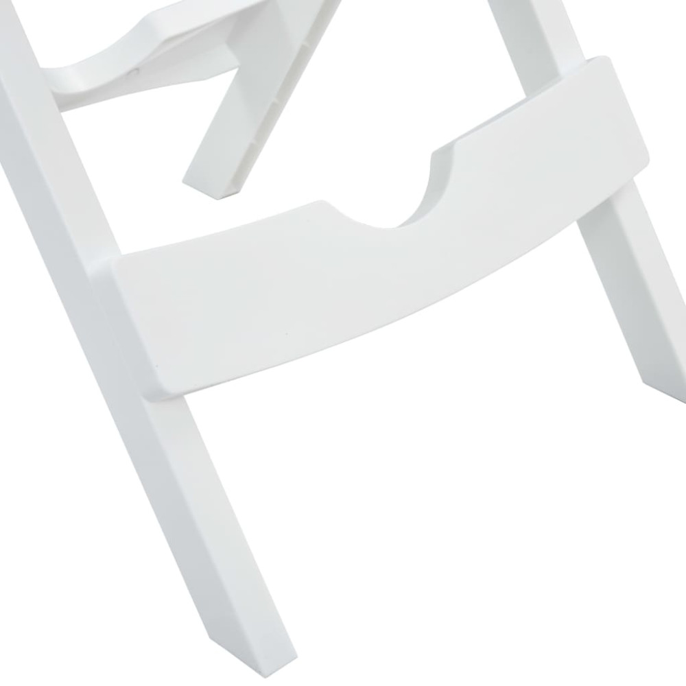 Produktbild för Hopfällbart trädgårdsbord 44,5x38,5x50 cm vit