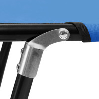 Produktbild för Hopfällbar solsäng blå stål