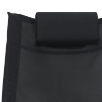 Miniatyr av produktbild för Solsäng med kudde svart textilene