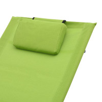 Produktbild för Solsäng med kudde grön textilene