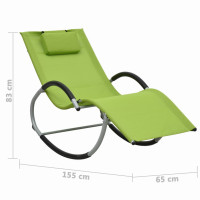 Produktbild för Solsäng med kudde grön textilene