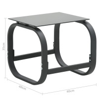 Produktbild för Solsängar 2 st med bord textilene och aluminium