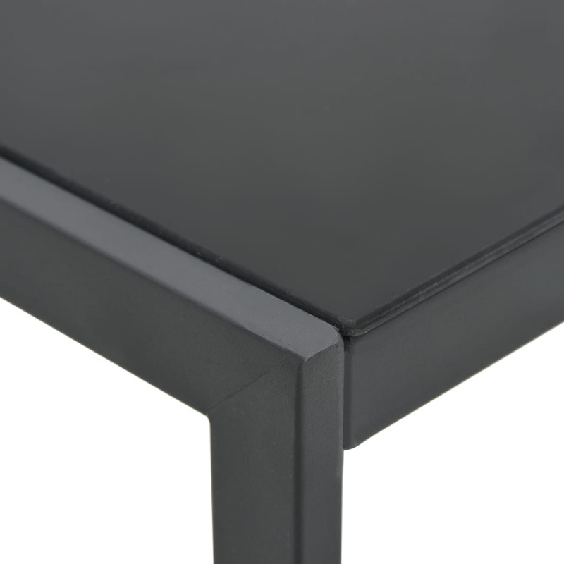 Produktbild för Solsängar 2 st med bord textilene och stål