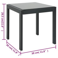 Produktbild för Solsängar 2 st med bord textilene och stål
