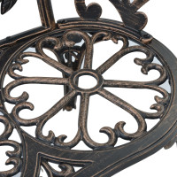 Produktbild för Cafébänk 100 cm brons gjuten aluminium