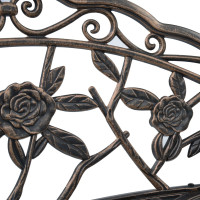 Produktbild för Cafébänk 100 cm brons gjuten aluminium