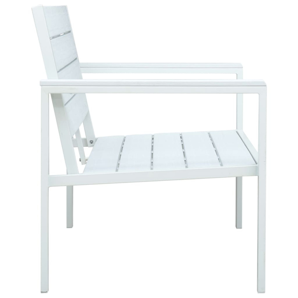 Produktbild för Trädgårdsbänk 120 cm HDPE träutseende
