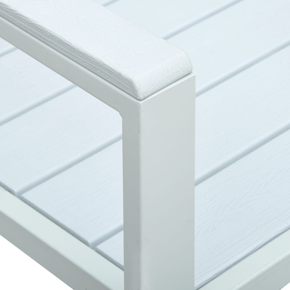 Produktbild för Trädgårdsbänk 120 cm HDPE träutseende
