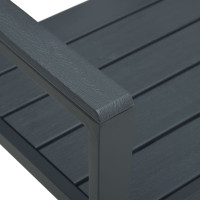 Produktbild för Trädgårdsbänk 120 cm HDPE grå träutseende