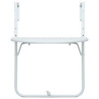 Miniatyr av produktbild för Balkongbord vit 60x64x83,5 cm plast konstrotting
