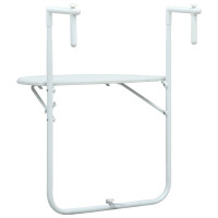 Produktbild för Balkongbord vit 60x64x83,5 cm plast konstrotting