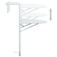 Produktbild för Balkongbord vit 60x64x83,5 cm plast konstrotting