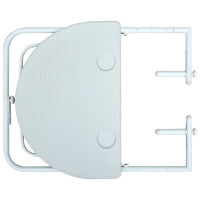 Produktbild för Balkongbord vit 60x64x83,5 cm plast konstrotting