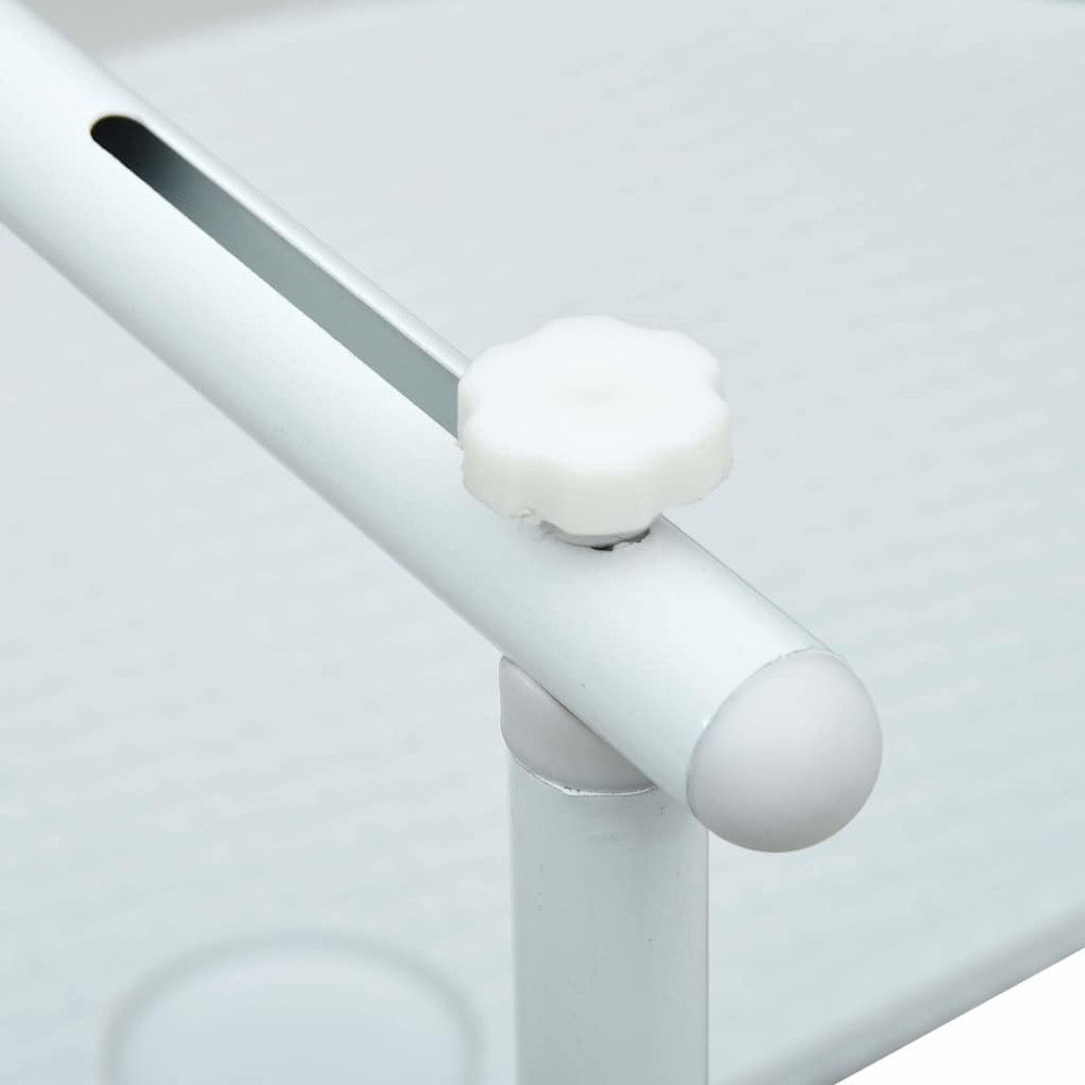 Produktbild för Balkongbord vit 60x64x83,5 cm plast konstrotting