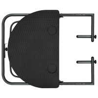 Produktbild för Balkongbord svart 60x64x83,5 cm plast konstrotting