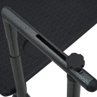 Produktbild för Balkongbord svart 60x64x83,5 cm plast konstrotting