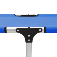 Produktbild för Extra hög solstol för seniorer hopfällbar blå aluminium