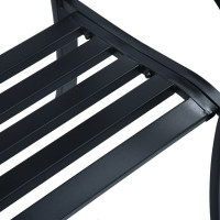 Produktbild för Trädgårdsbänk 125 cm svart stål
