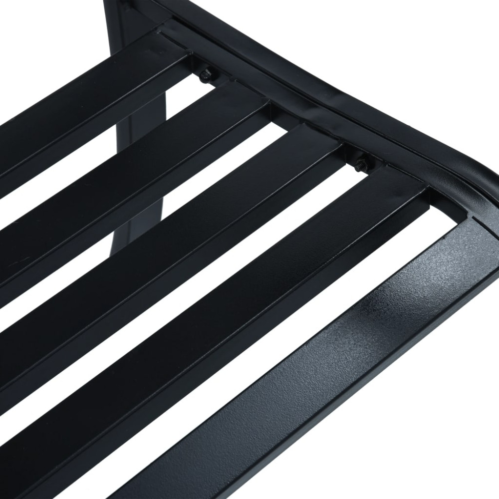 Produktbild för Trädgårdsbänk 125 cm svart stål