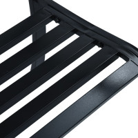 Produktbild för Trädgårdsbänk 125 cm svart stål