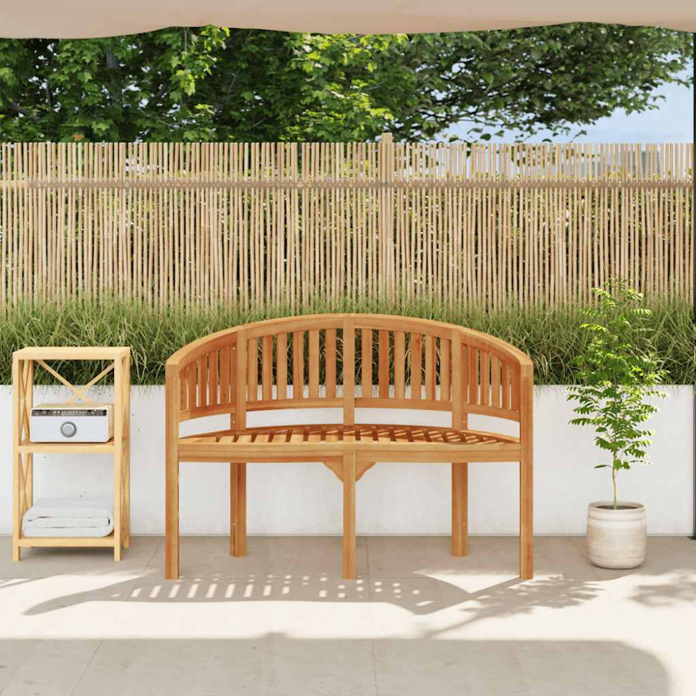 Produktbild för Bananbänk 120 cm massiv teak