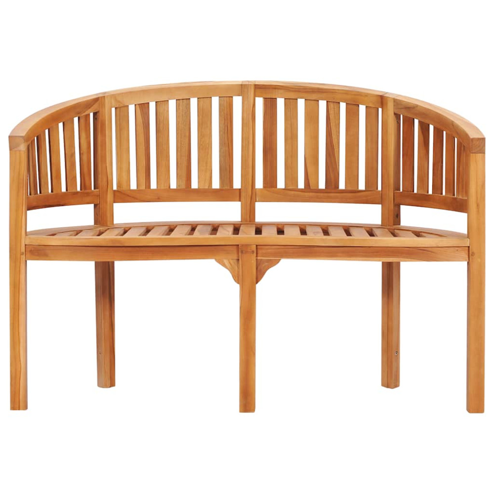 Produktbild för Bananbänk 120 cm massiv teak