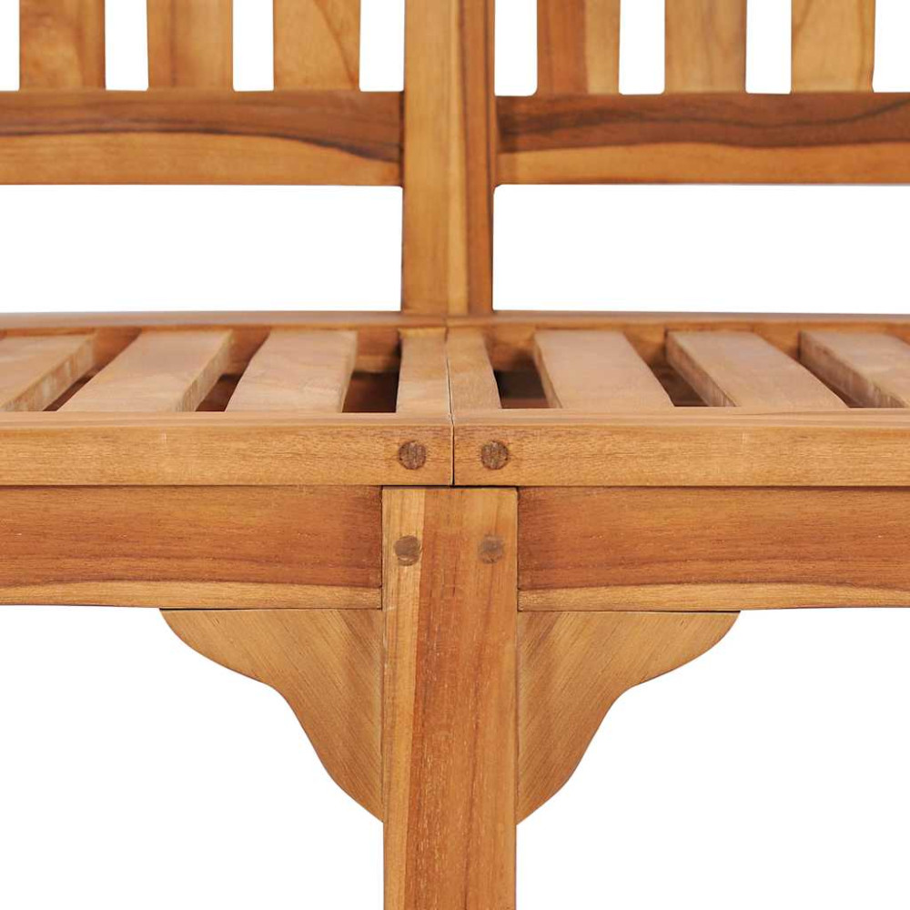 Produktbild för Bananbänk 120 cm massiv teak