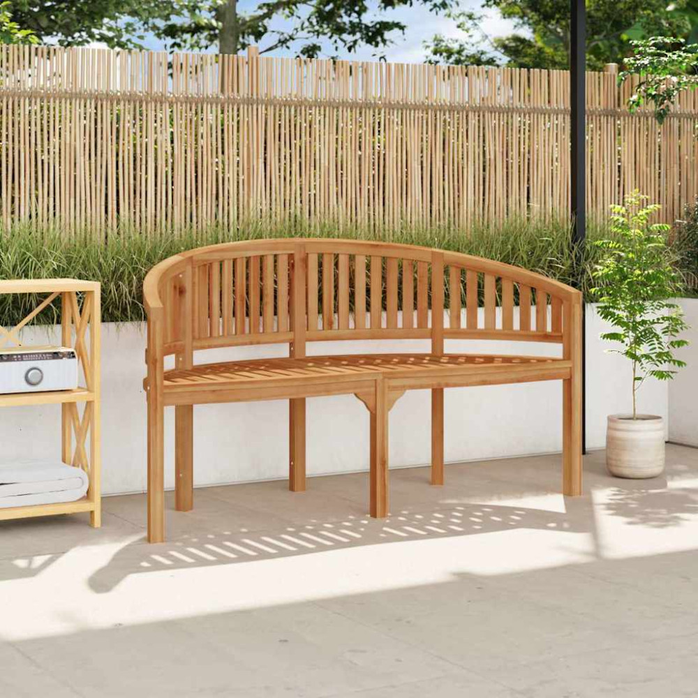Produktbild för Bananbänk 151 cm massiv teak