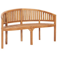 Produktbild för Bananbänk 151 cm massiv teak