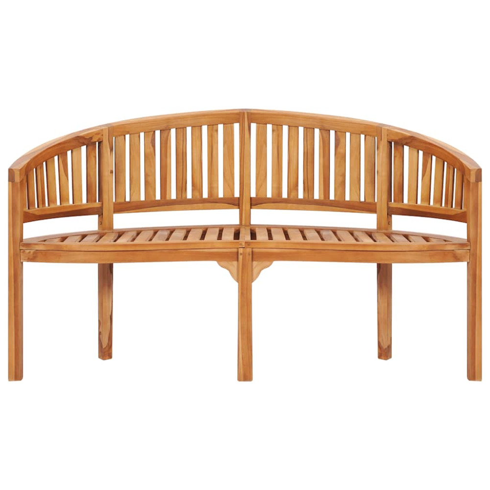 Produktbild för Bananbänk 151 cm massiv teak