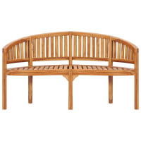 Produktbild för Bananbänk 151 cm massiv teak