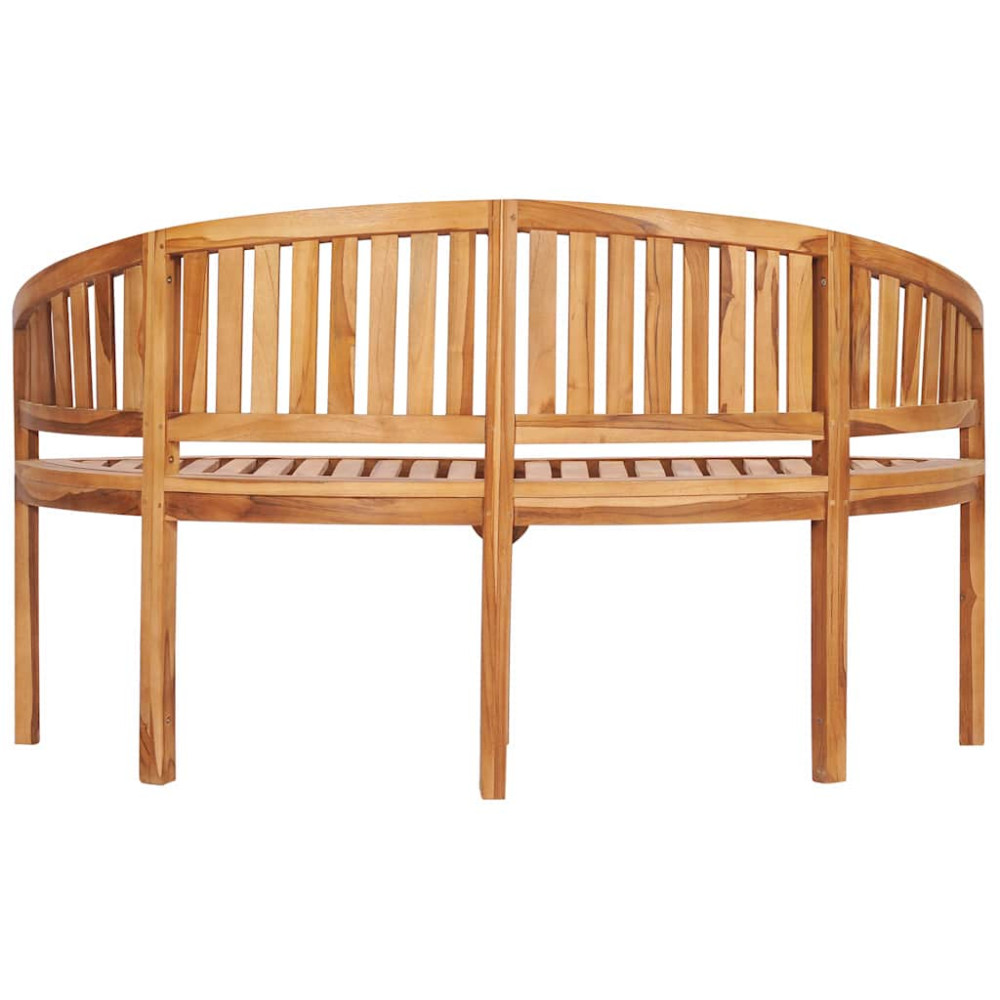 Produktbild för Bananbänk 151 cm massiv teak
