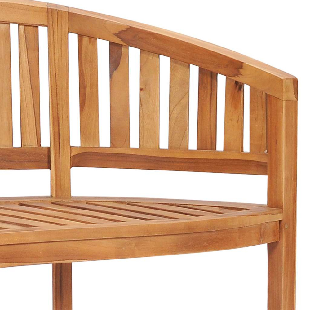 Produktbild för Bananbänk 151 cm massiv teak