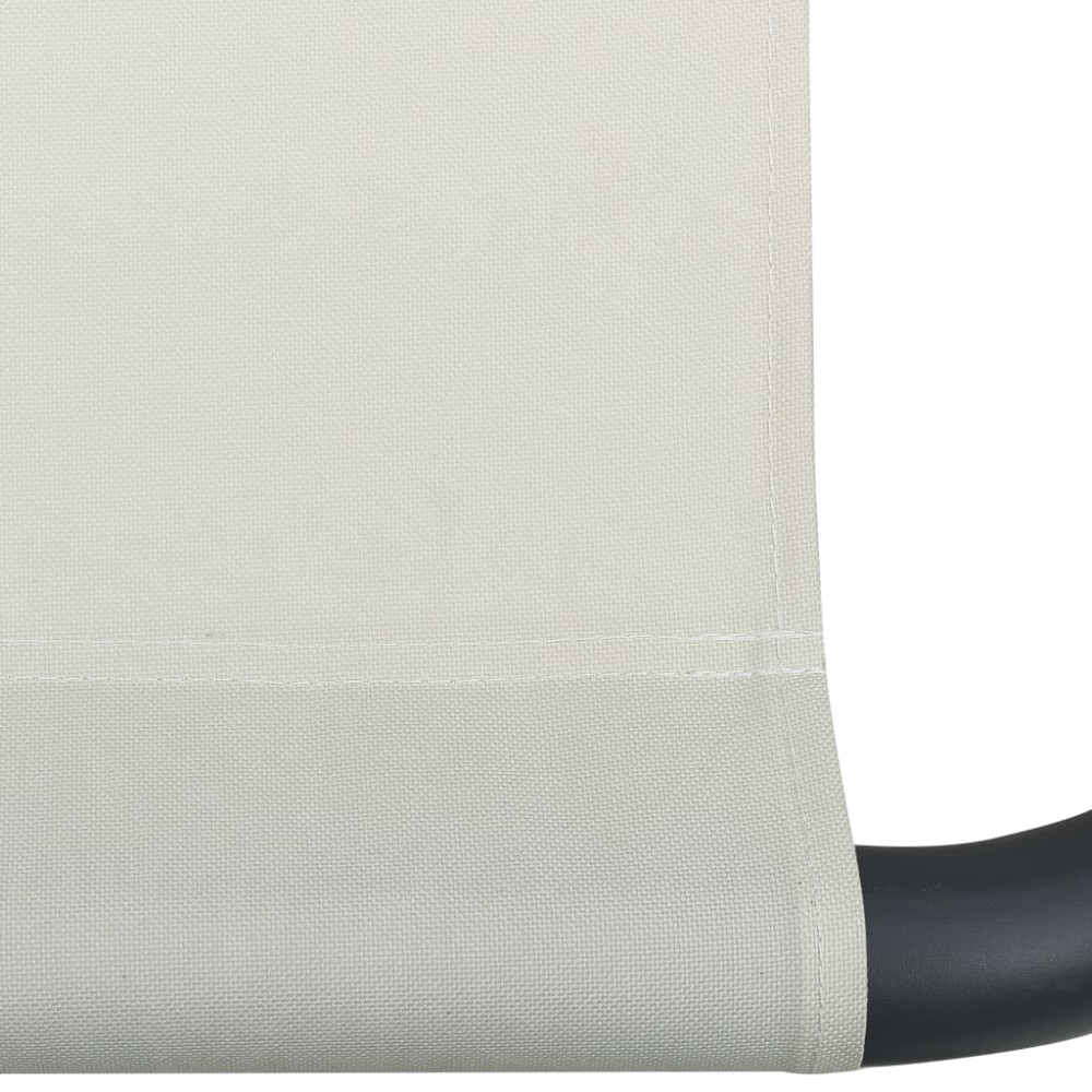 Produktbild för Trädgårdssäng gräddvit 200x90 cm stål