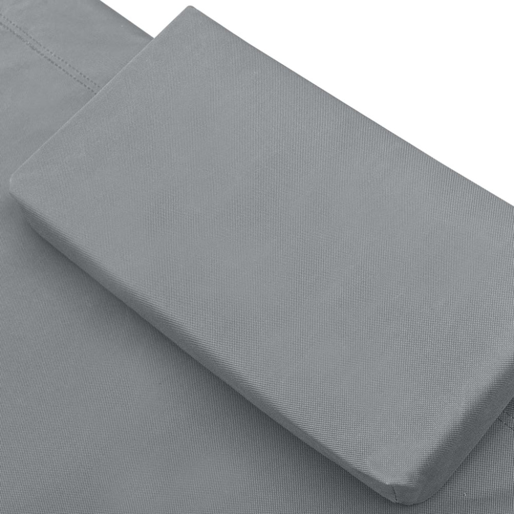 Produktbild för Trädgårdssäng grå 200x90 cm stål