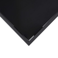 Miniatyr av produktbild för Trädgårdsbord svart 60x60x110 cm härdat glas