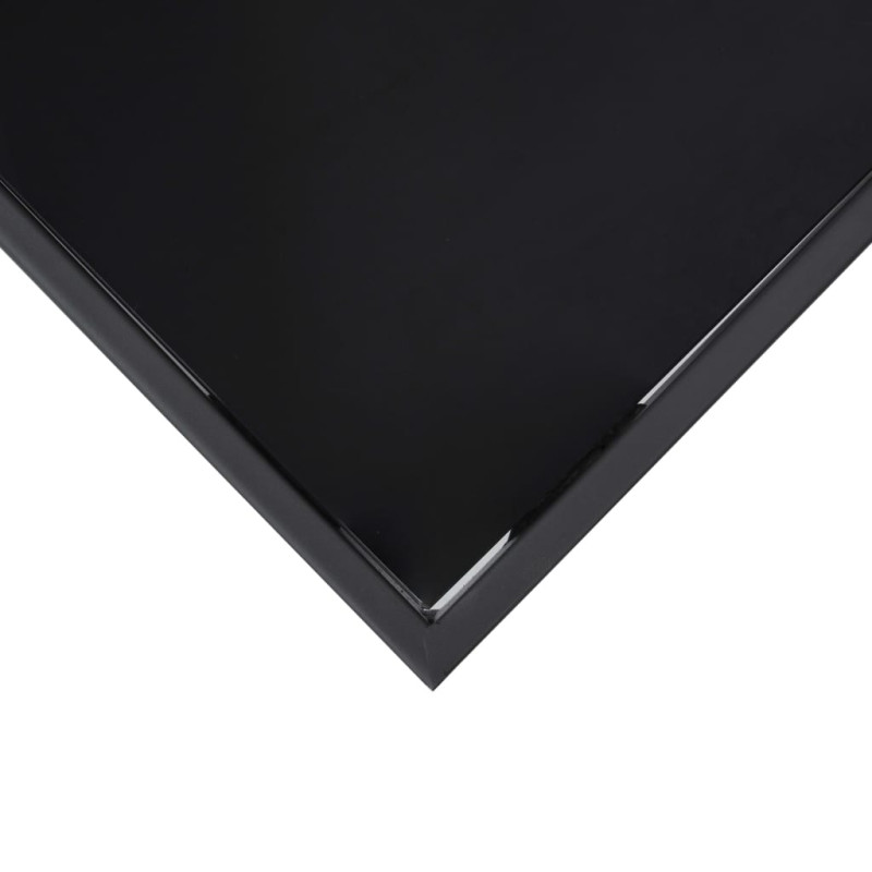 Produktbild för Trädgårdsbord svart 60x60x110 cm härdat glas