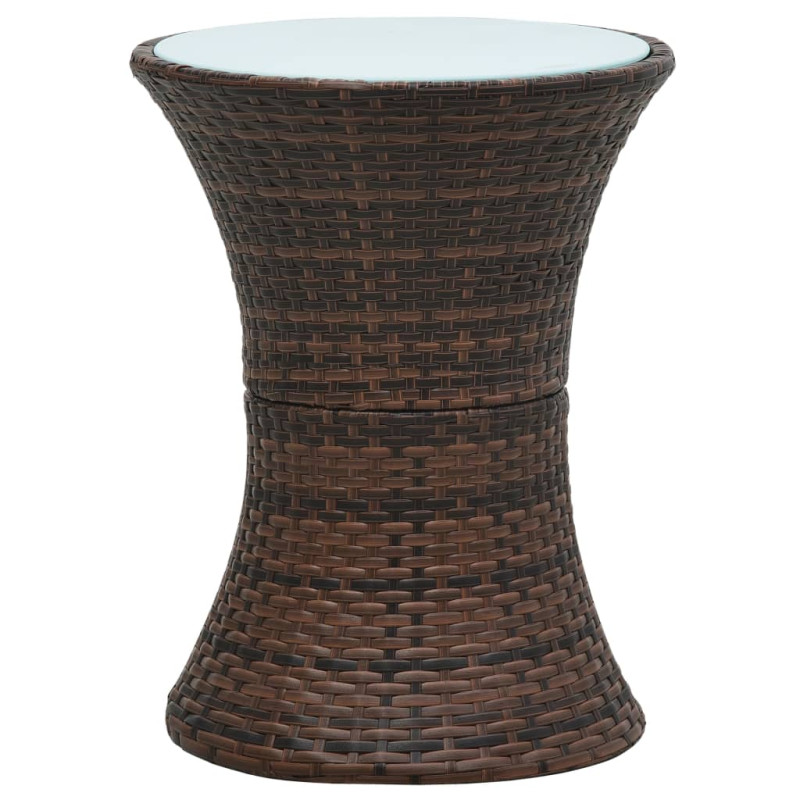 Produktbild för Trädgårdsbord trumma brun konstrotting