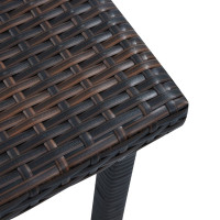 Produktbild för Trädgårdsbord brun 40x40x40 cm konstrotting