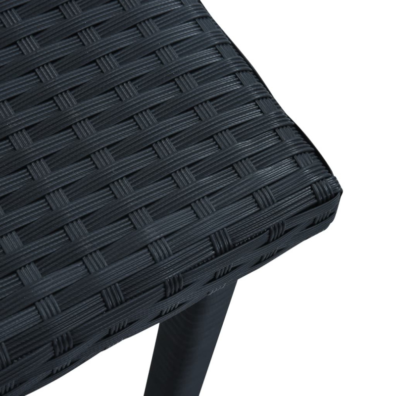 Produktbild för Trädgårdsbord svart 40x40x40 cm konstrotting