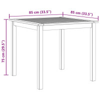 Produktbild för Trädgårdsbord 85x85x74 cm massivt akaciaträ